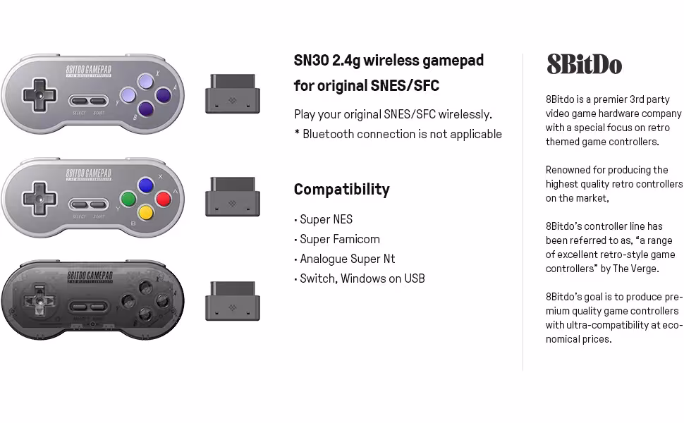 controller di gioco senza fili SNES