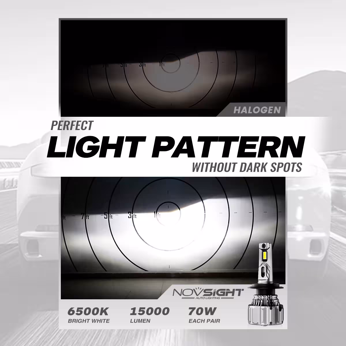 LED automobilių priekiniai žibintai