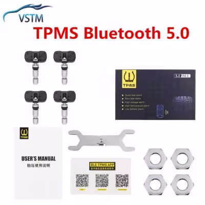 Motociklo padangų slėgio monitoravimo sistema TPMS Bluetooth 5.0 Android iOS