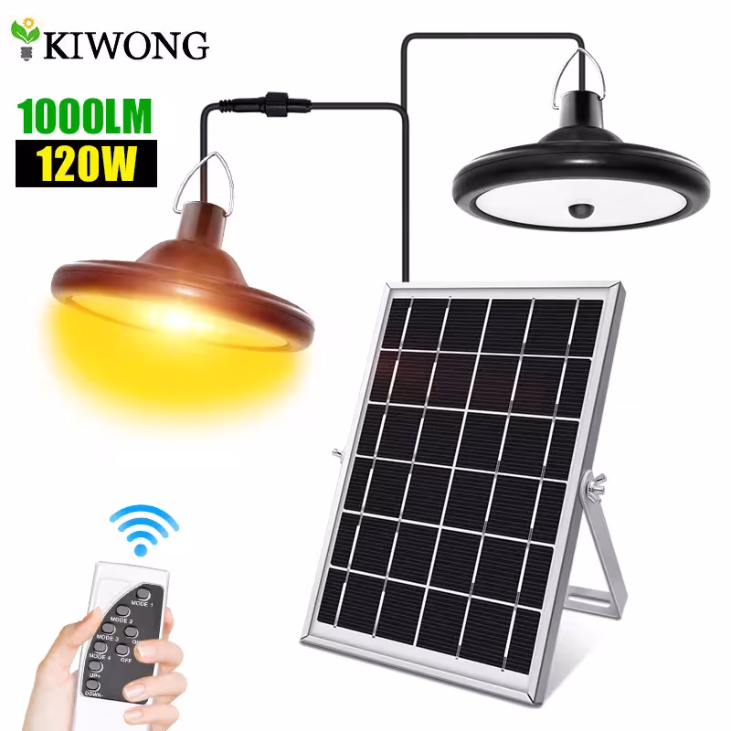 Luminaria de energía solar con desprendimiento de mosquitos en 4 modos y control remoto