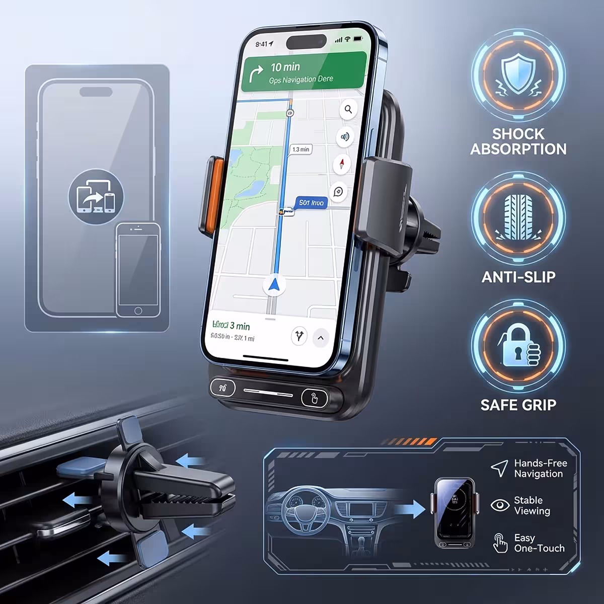 wireless car phone holder