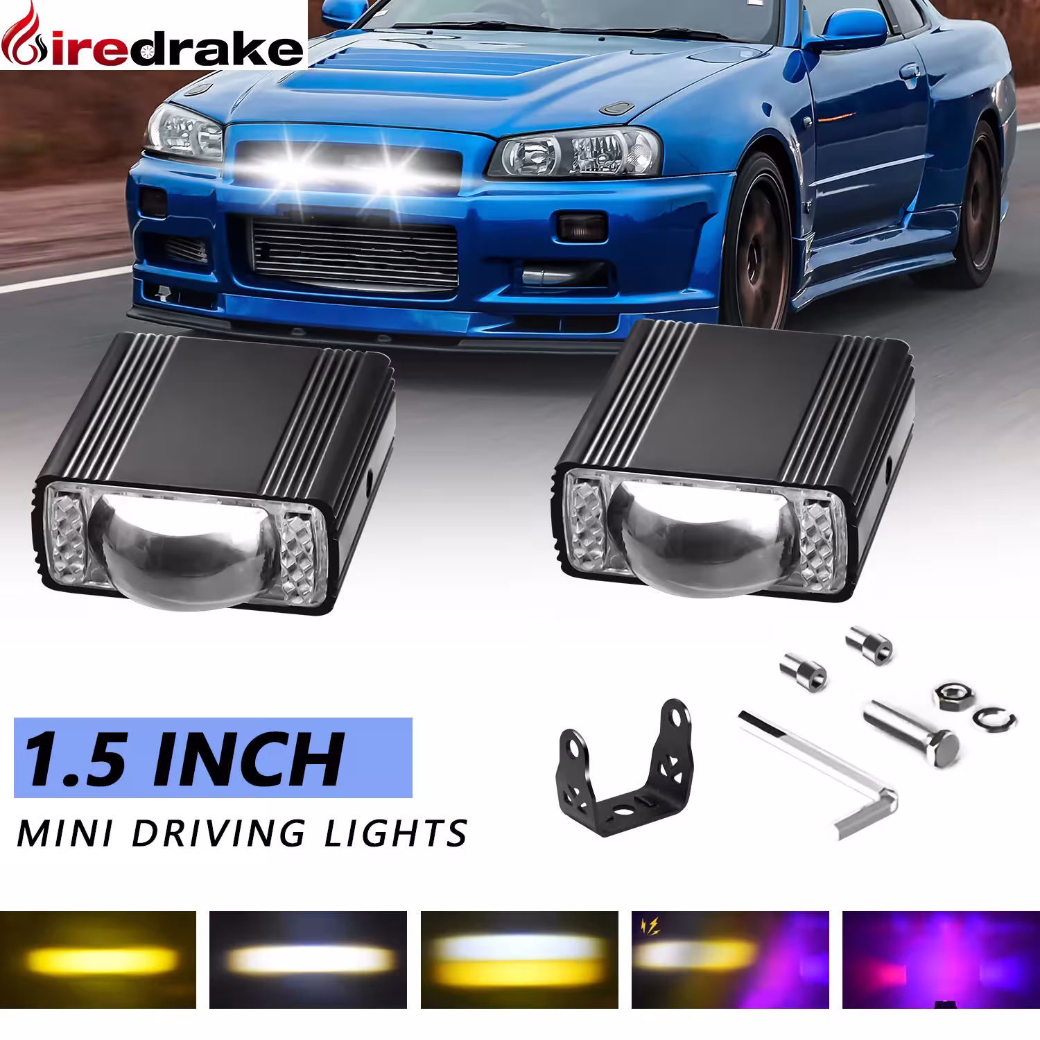 Foco reflector LED para coche, 120 W, 12000 lúmenes, 12 V