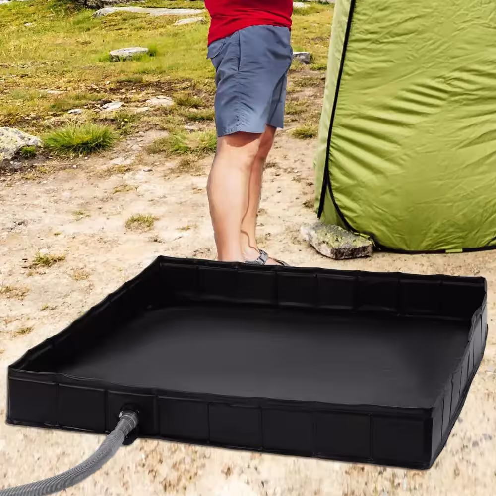foldable camping shower base