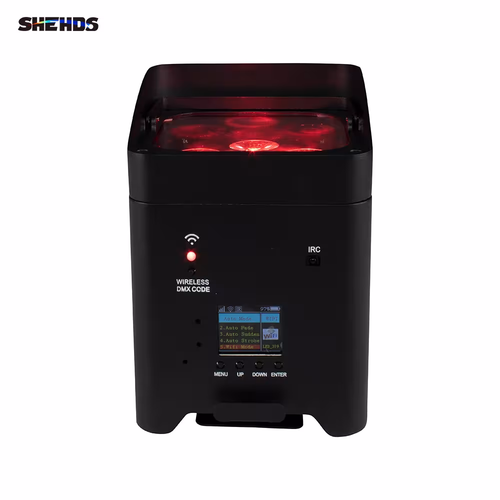 SHEHDS LED 6x18W 6in1 RGBAW + UV batterie PAR lumière avec panneau sans fil