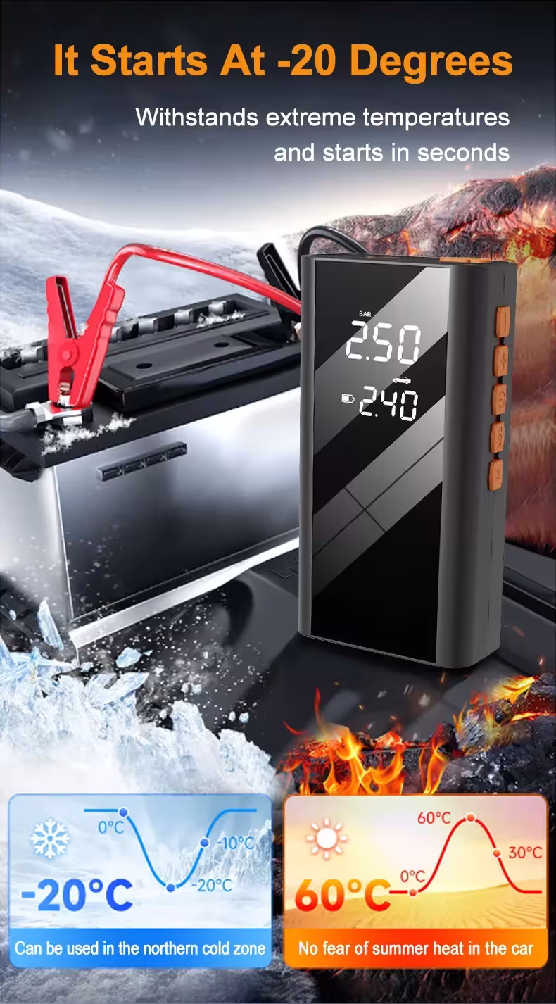automobilio starteris power bank