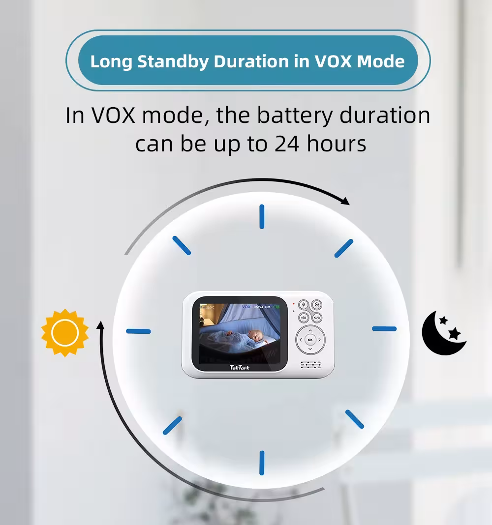moniteur vidéo pour bébé avec télécommande