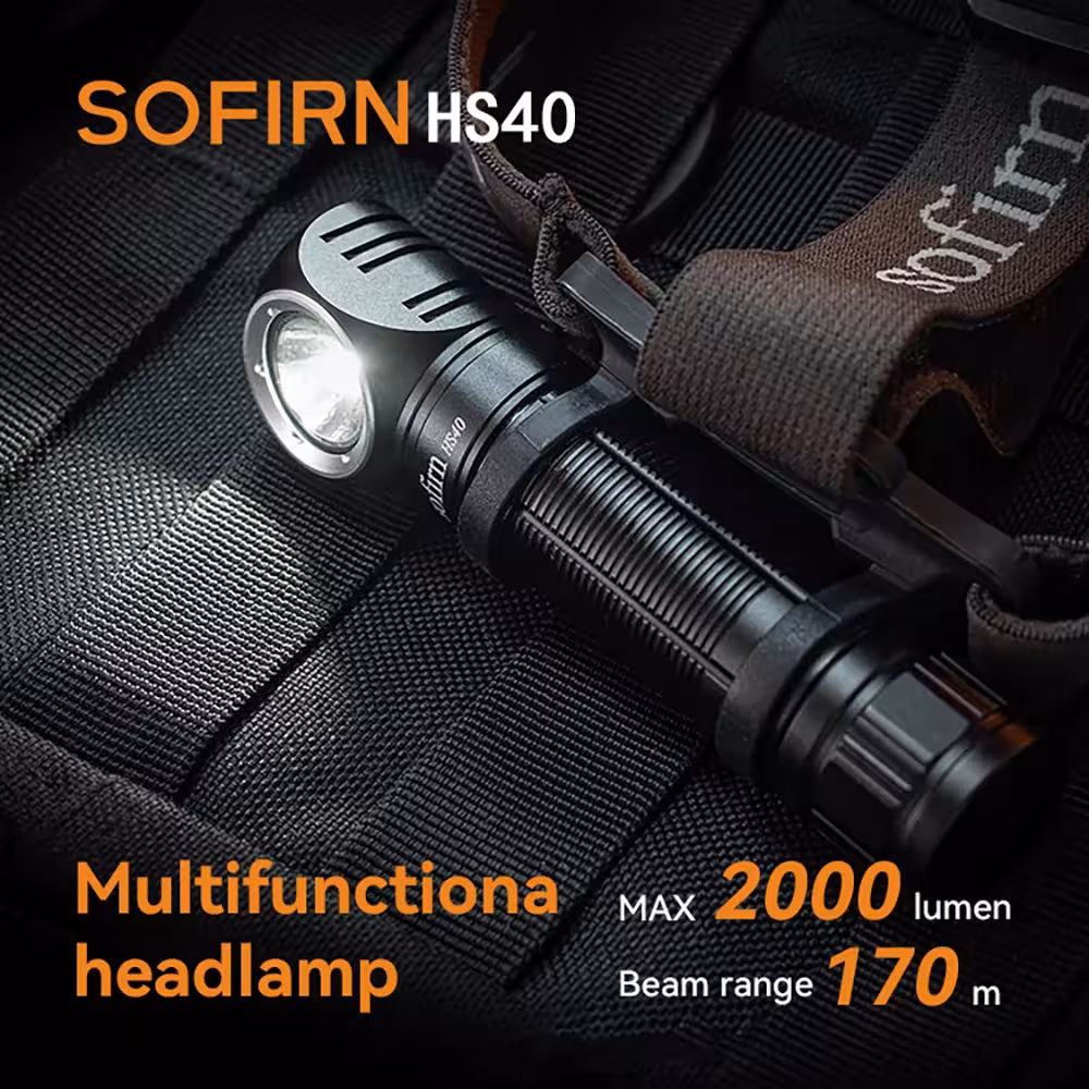 SOFIRN HS40 SST40 LED Headlamp 2000lm USB C Rechargeable