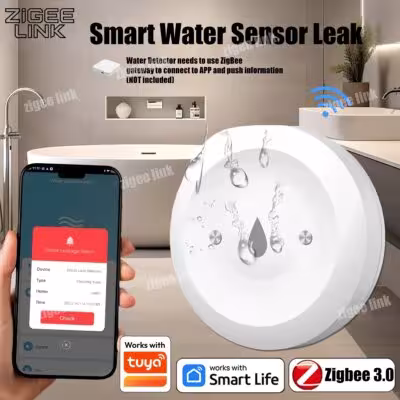 Smart water leak sensor Tuya ZigBee 3.0 with app