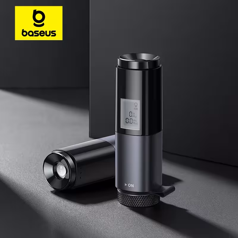 Baseus profesionalus alkoholio testeris su LED ekranu, automatine analize, USB-C įkrovimu ir ličio baterija
