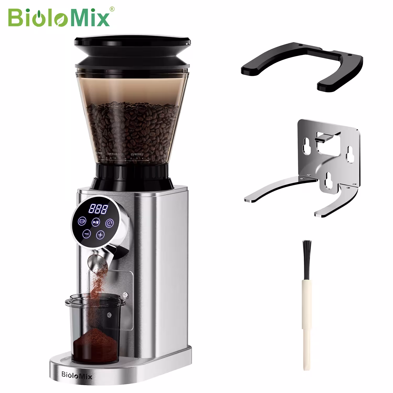 BioloMix Automatic Burr Mill Electric Coffee Grinder CG210 with 48 Grinds