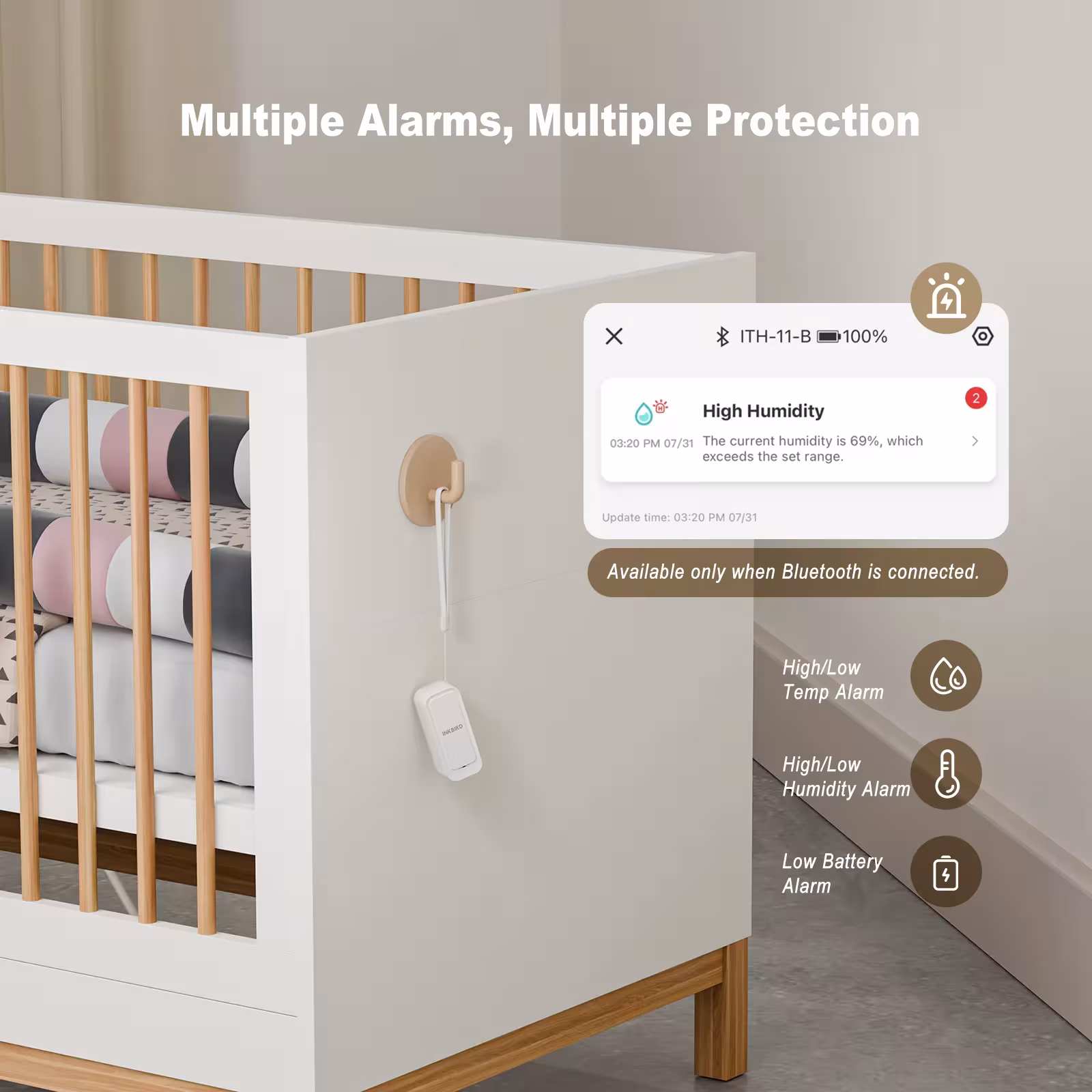 Thermomètre et hygromètre Bluetooth