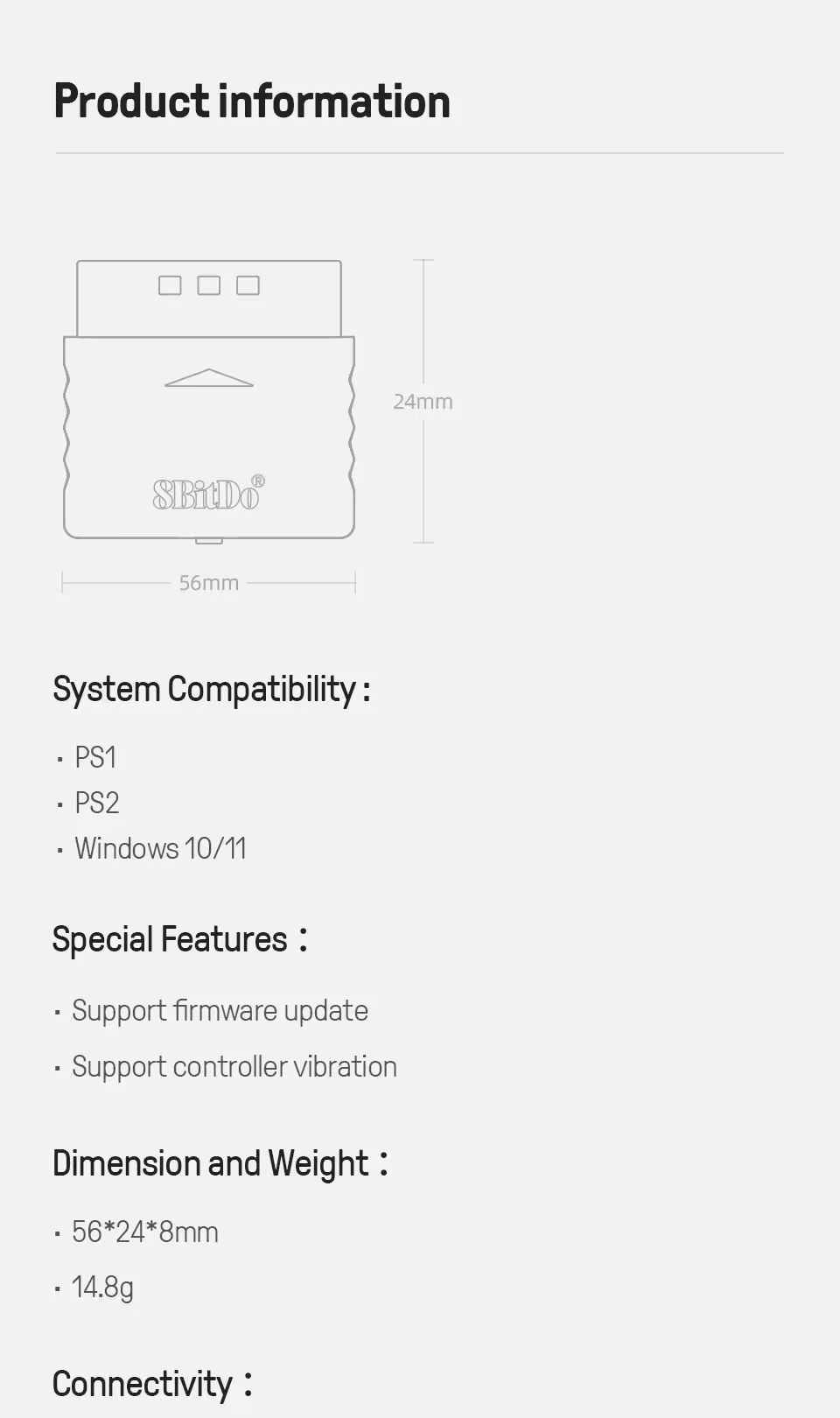 Controlador 8BitDo Retro Receiver