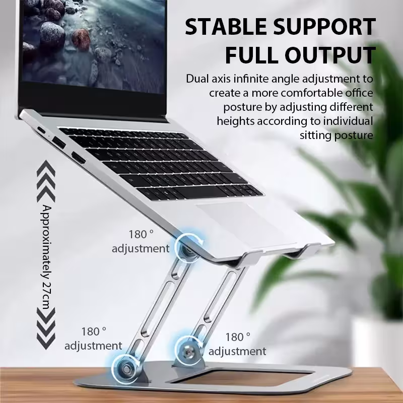 nešiojamojo kompiuterio stovas reguliuojamas