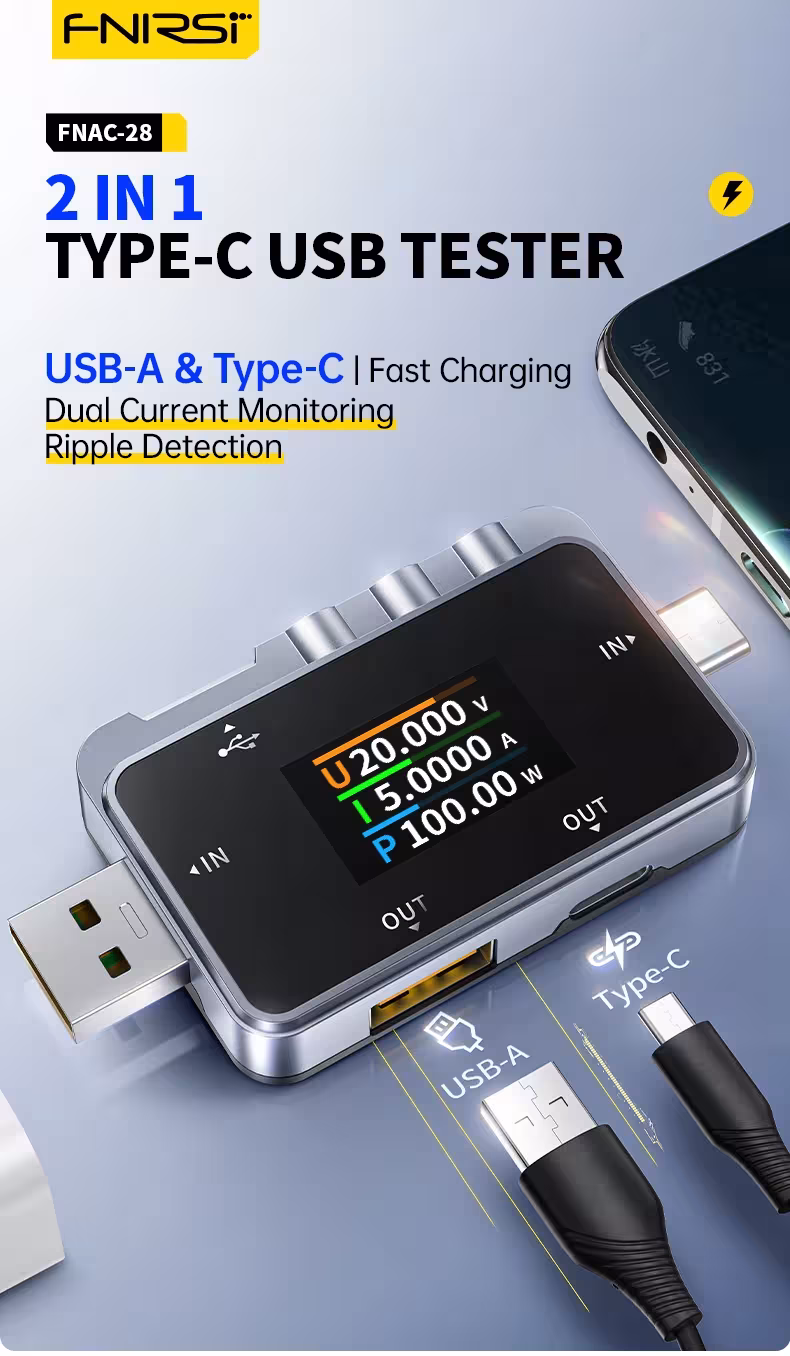 USB Type-C voltmeter tested