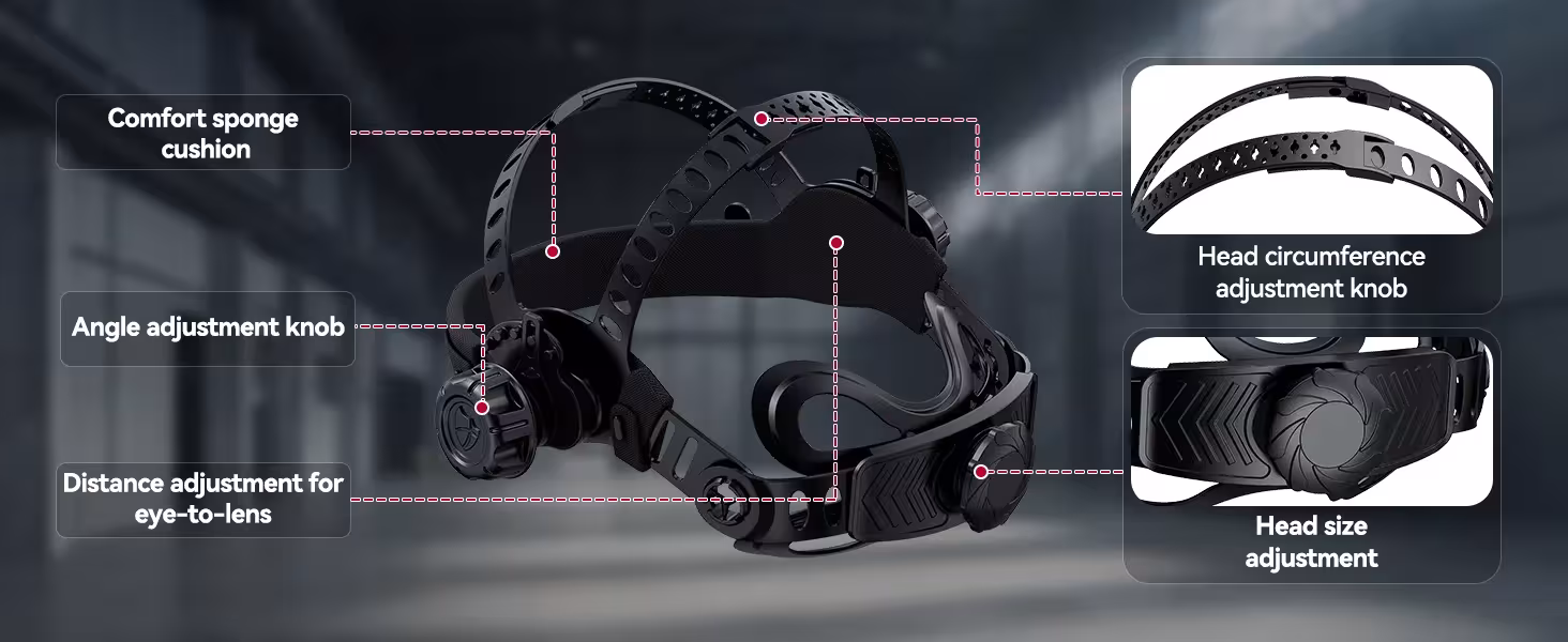 maschera di saldatura con auto-oscuramento