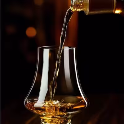 Handmade Crystal Whiskey Glass Tulip Design Conjac Tasting Cup