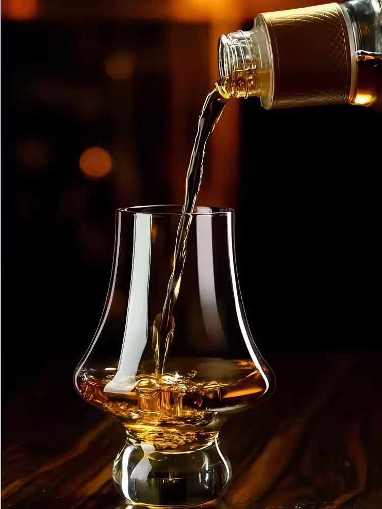 Handmade Crystal Whiskey Glass Tulip Design Conjac Tasting Cup
