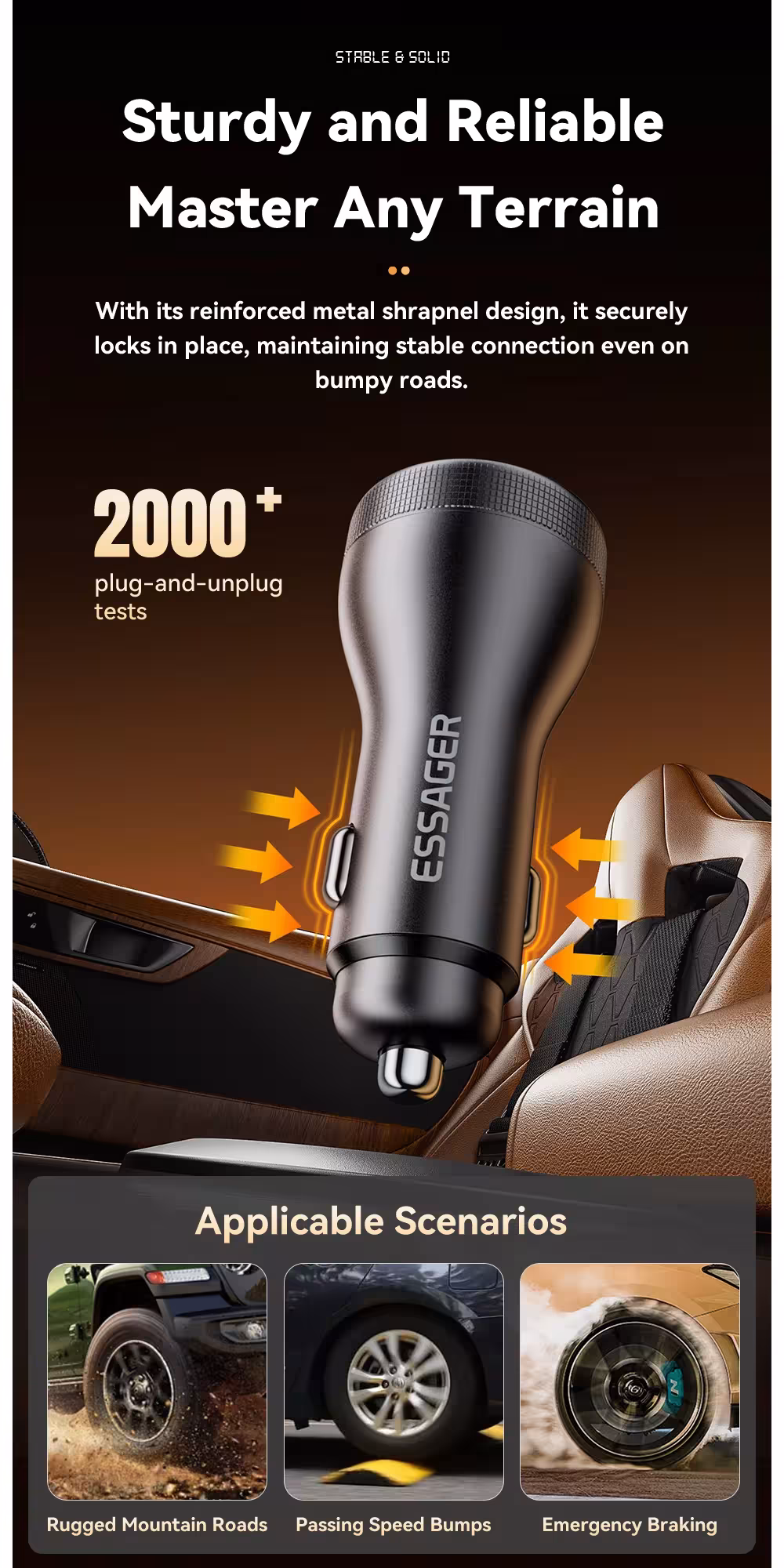 chargeur rapide pour voiture USB C