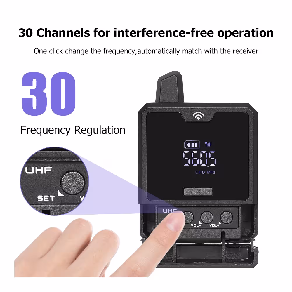 sistema microfono wireless UHF
