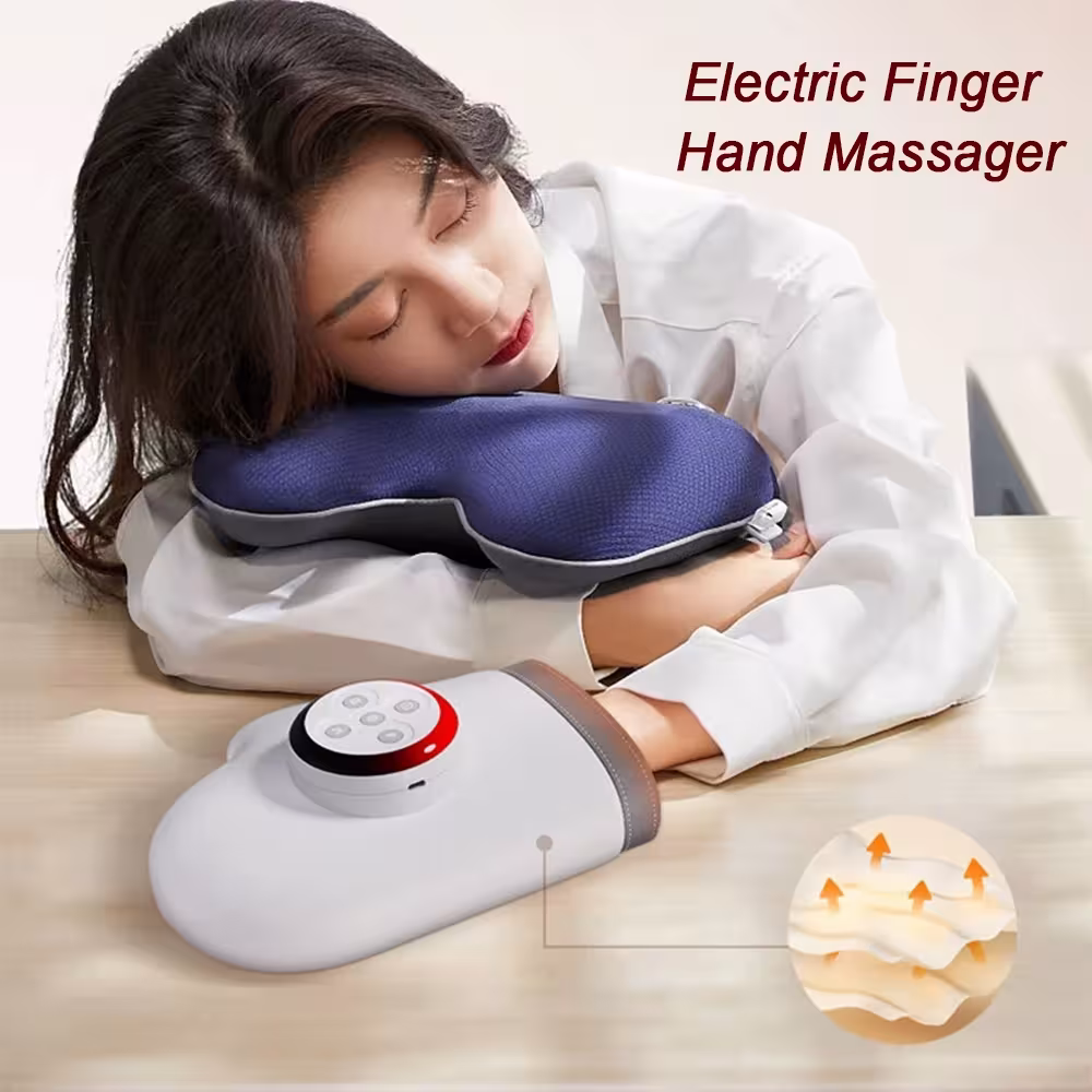 Massage électrique à la main avec pression d'air et chauffage 3 modes 5 intensités