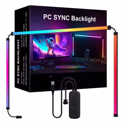 RGB LED strip for computer monitors atmospheric light