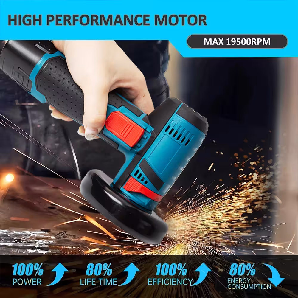 Cordless electric grinding and polishing machine 19500 rpm, compact, ergonomic, suitable for home repair and professional work