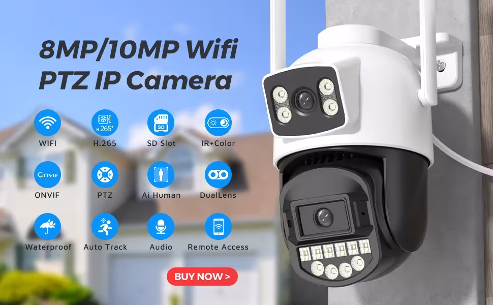Caméra de surveillance WiFi 9MP