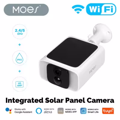 MOES caméra solaire WiFi avec détection de mouvement humain