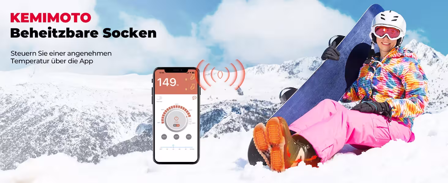 calzini riscaldati telecomando