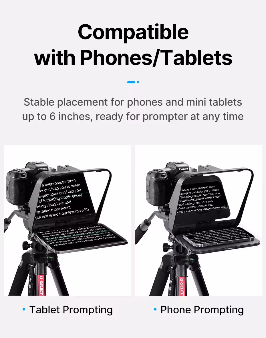 mini teleprompter portátil