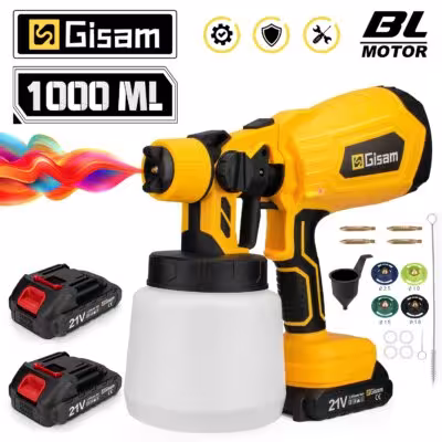 Pistolet pulvérisateur électrique sans fil 1000ML HVLP automatique Makita 18V