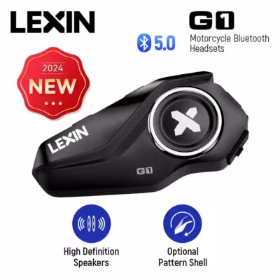 Lexin G1 Moto Auricolare Bluetooth per casco con alta qualità suono e soppressione del rumore