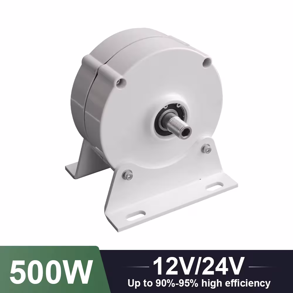 Générateur d'aimant permanent non évalué Turbine 500W 12V pour 24V eau et énergie éolienne