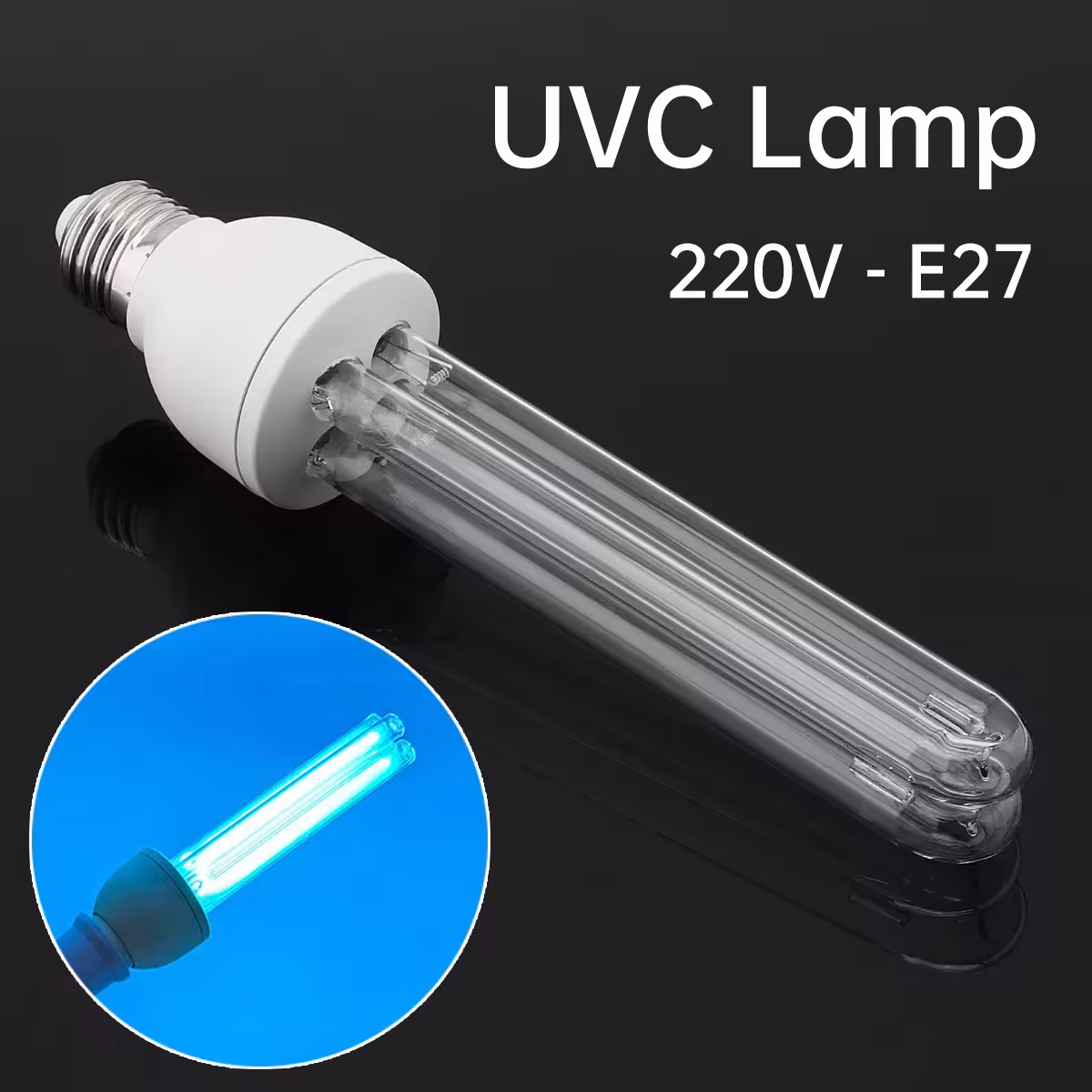 Lámpara de luz UV C para la limpieza de aire