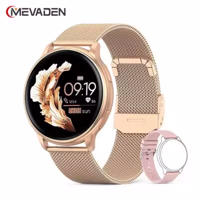 MEVADEN Reloj inteligente para mujeres y hombres con llamadas Bluetooth