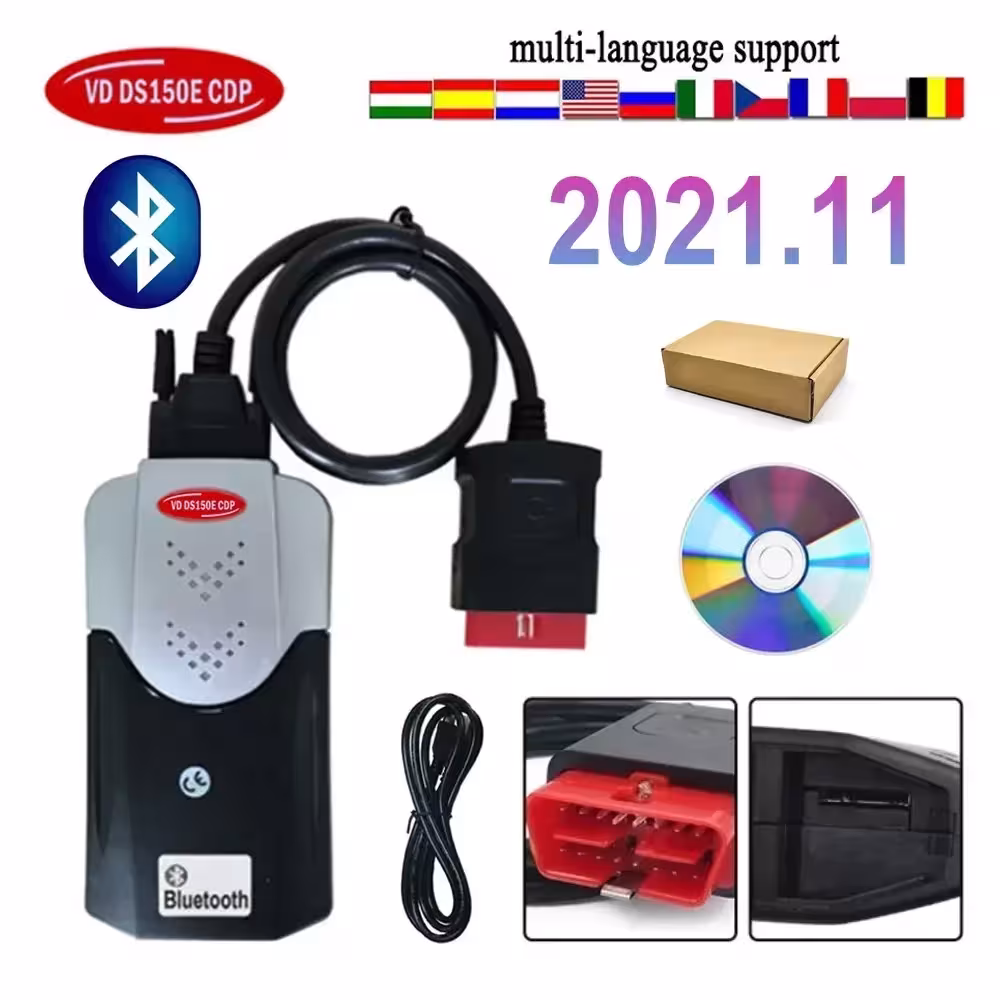 Scanner de diagnostic automobile VD DS150e CDP Bluetooth OBD2 2021