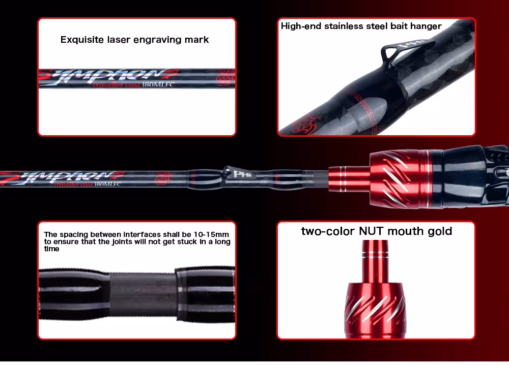 bollitore di pesca Carbon 1.8m