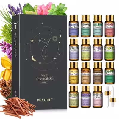 PHATOIL 15 Bottles Essential Oil Set for Candles Diffusers 5ml