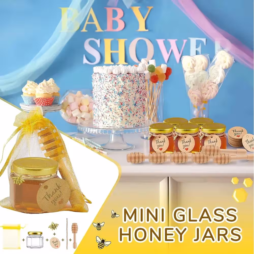 mini medaus stiklainiai dovanu