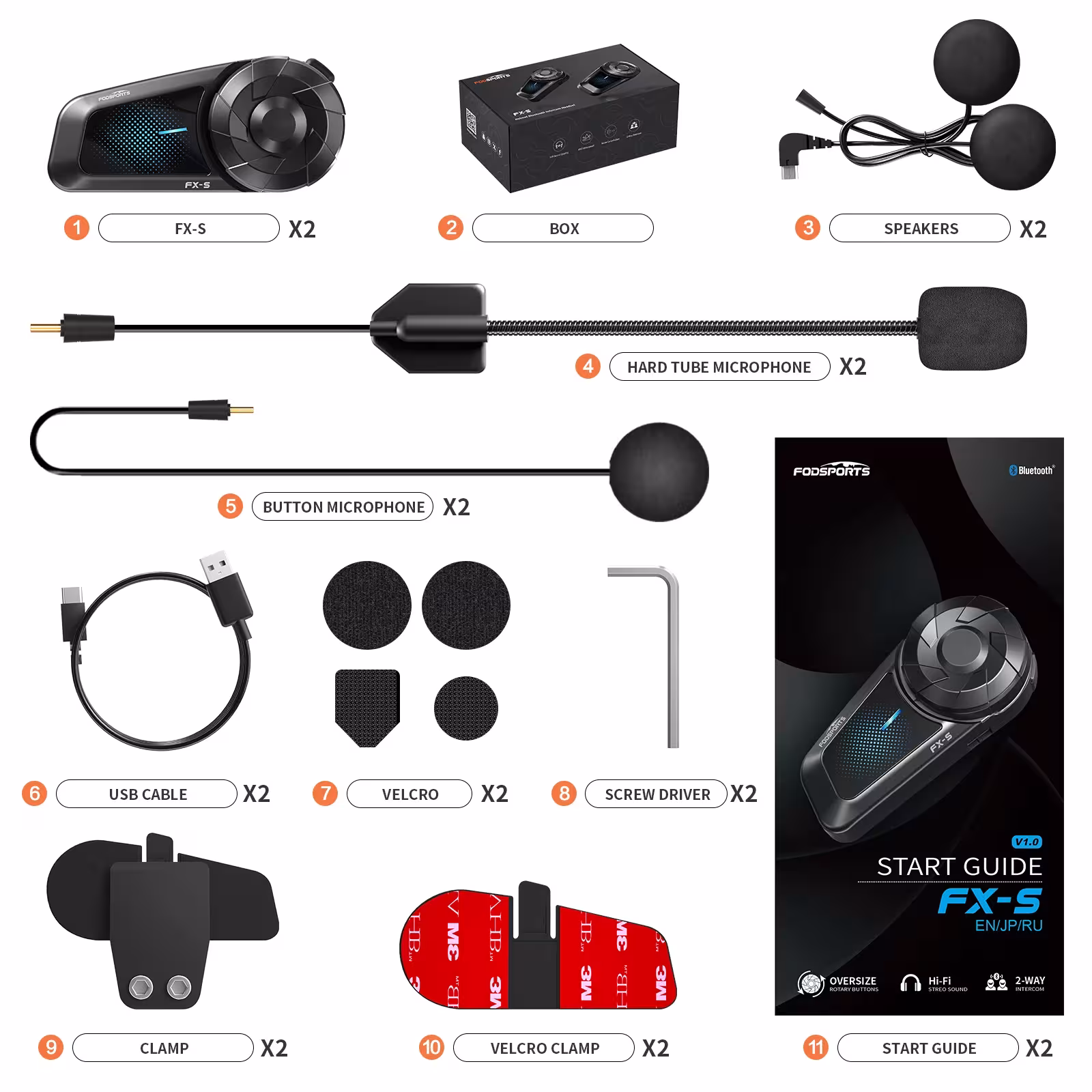 écouteurs intercom Bluetooth pour moto