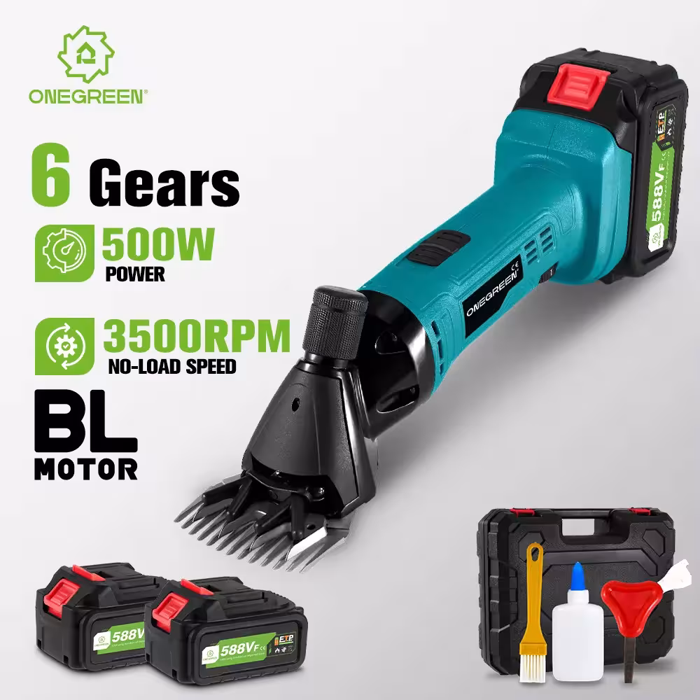 ONEGREEN 500W elektrinės avių žirklės 13 dantų belaidės šėrimo įrankis Makita 18V