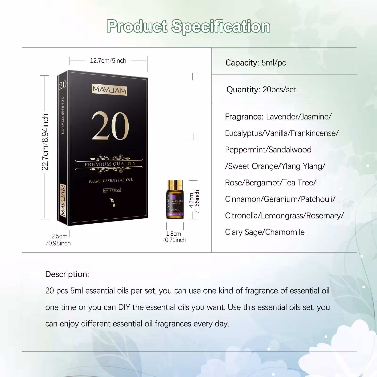 Coffret d'huiles essentielles 20.