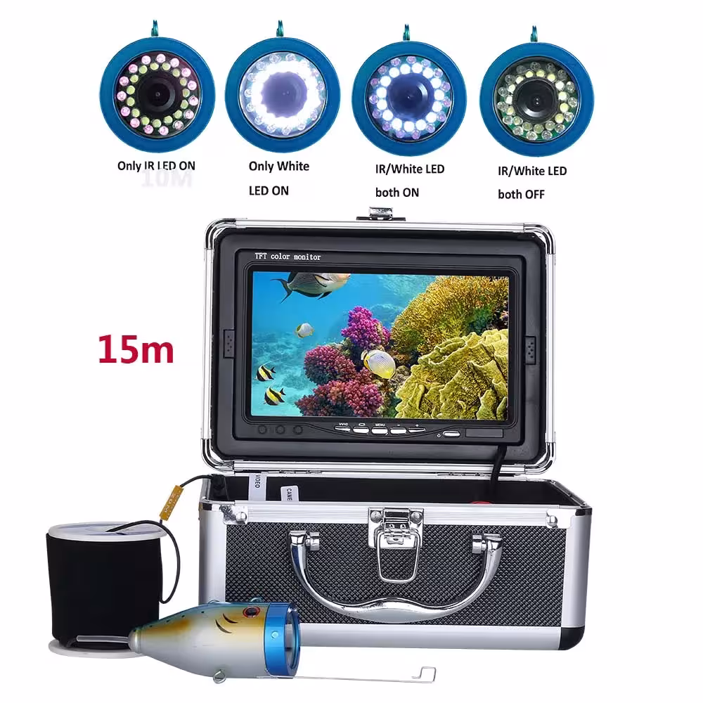 caméra de pêche avec LED