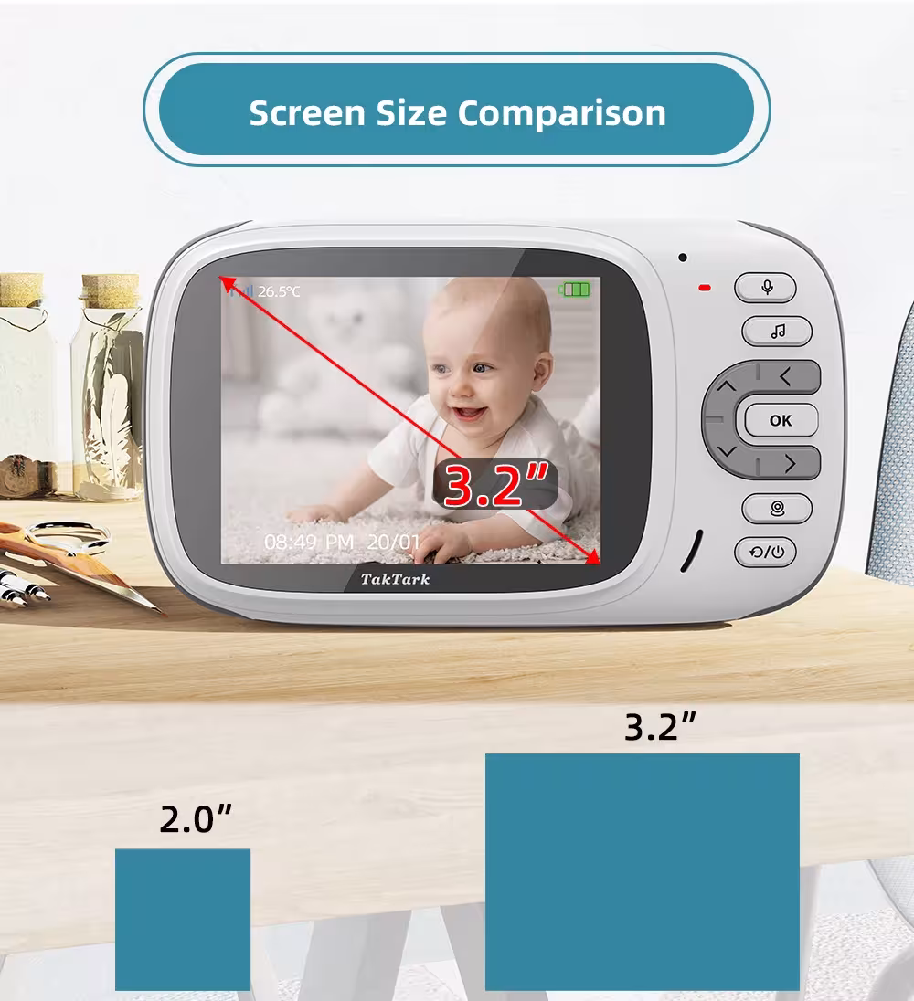 moniteur vidéo pour bébé avec télécommande