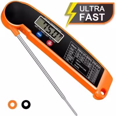 Thermomètre de cuisine numérique avec outil de four électronique BBQ son
