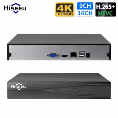 Hiseeu H.265+ IP CCTV saugos stebėjimo kamera NVR 8CH 16CH 32CH 4K 8MP