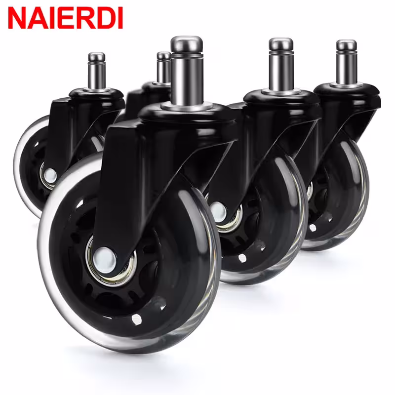 NAIERDI 5 unità sedia da ufficio set 3 pollici con funzione di rotazione
