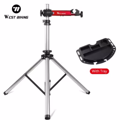 WEST BIKING Professional pied de réparation de vélo réglable et pliable pour VTT et vélos de route
