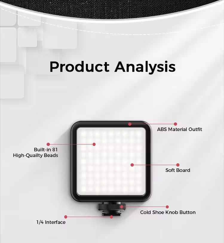 LED lumière vidéo pour caméra