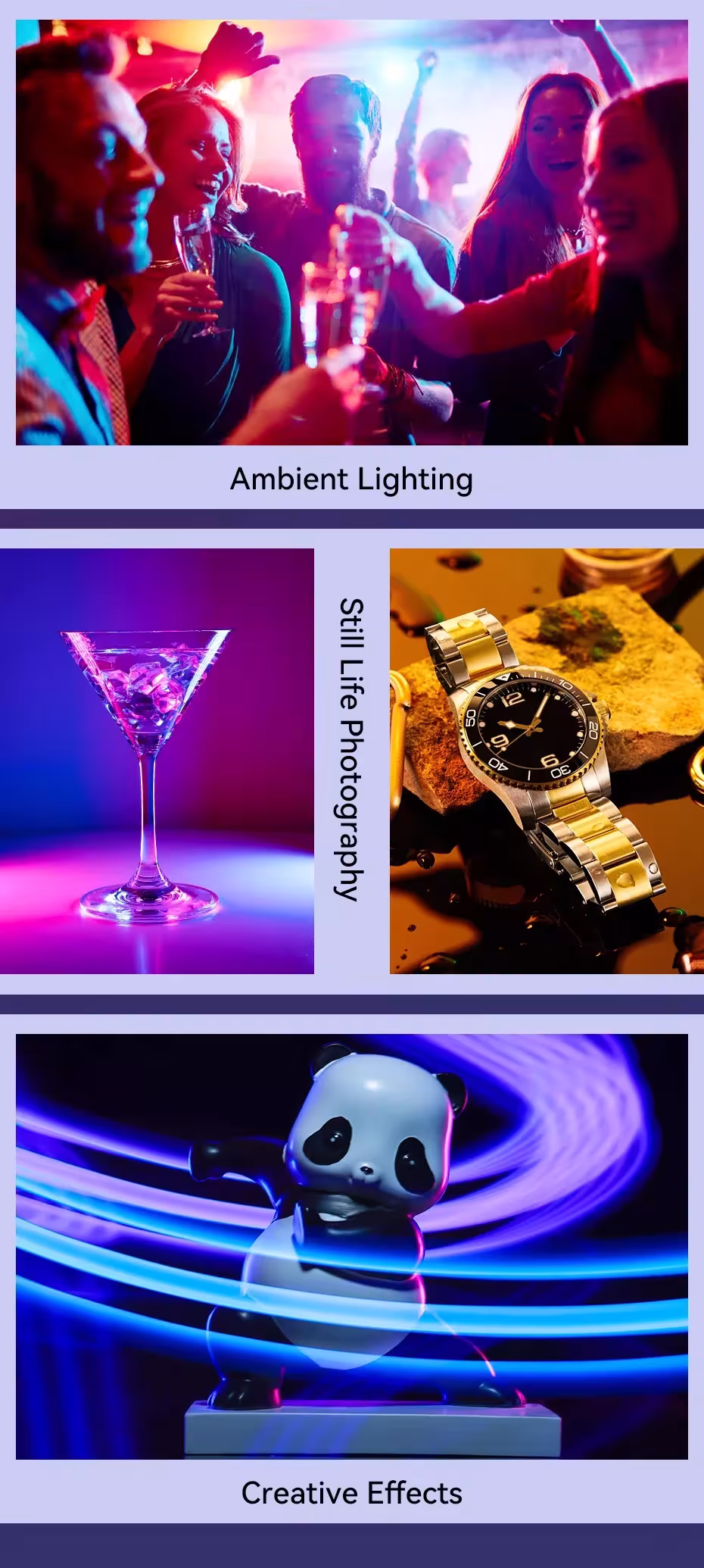 RGB video šviesa fotografijai